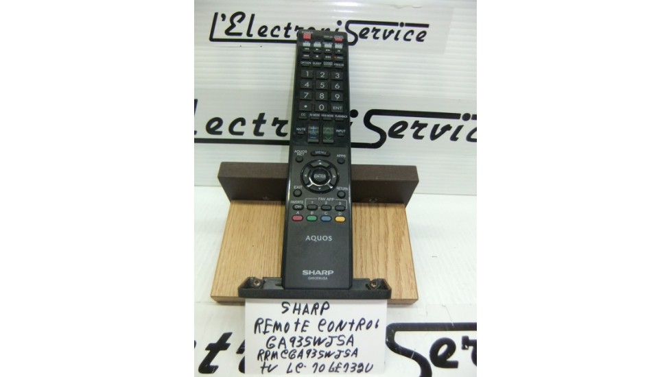 SHARP RRMCGA935WJSA remote control